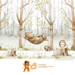 Papel de Parede Animais Fofos da Floresta - 3