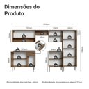 Ver imagem 3 de Armário de Cozinha Completa 293cm Emilly Madesa 09 Rustic/branco