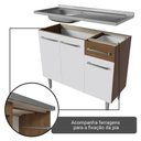 Ver mais imagens de Armário de Cozinha Completa 293cm Emilly Madesa 09 Rustic/branco