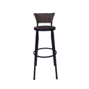 Ver imagem 2 de Banco Americano Alta Bar Bistro de Junco Fibra Sintetica:marrom/chocolate Mesclado