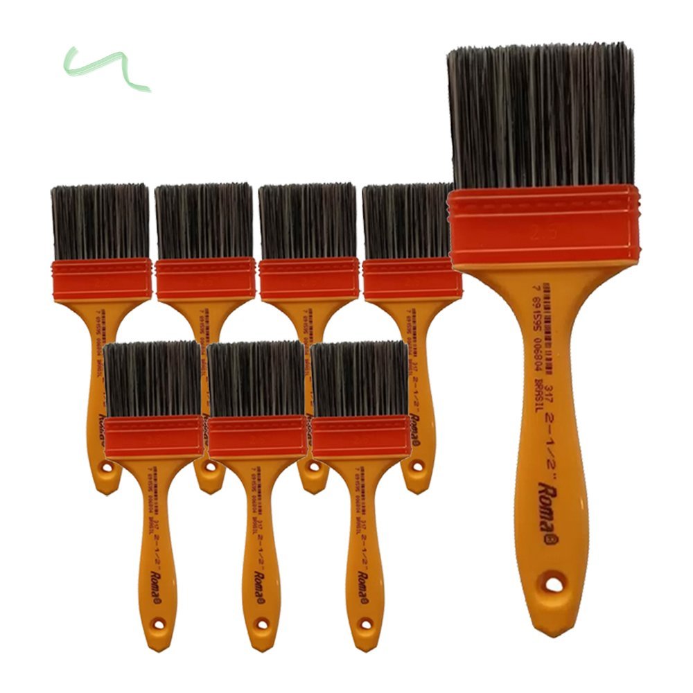 Pincel Detalhamento Automotivo Trincha Gold 317 Roma 2.1/2 Pol - 8 Unid ...