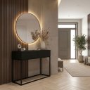 Ver imagem 1 de Aparador Buffet Estilo Industrial 2 Gavetas Eros 90cm Pequeno para Hall de Entrada Apartamento Preto