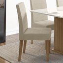Ver imagem 2 de Kit de 4 Cadeiras Josi com Tecido em Suede Carvalho/fendi