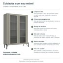 Ver imagem 5 de Cristaleira Bend Vidro Canelado Incolar Grigio com Pé Preto