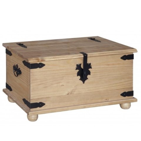 Baú de Madeira Marrom Antique