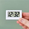 Mini Relógio Digital Silencioso Mesa Carro Bike Moto Casa Geladeira Multiuso - 2