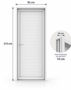 Ver imagem 4 de Porta de Giro 95x215cm Aço Galvanizado Direita Lambril Simples