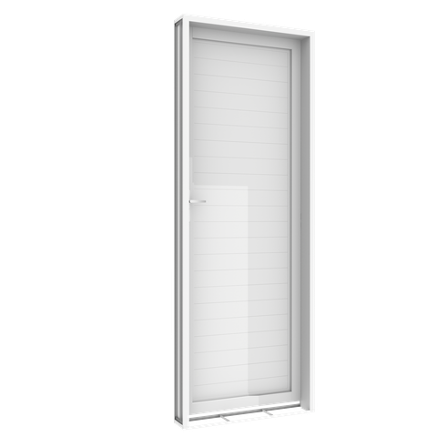 Porta de Giro 95x215cm Aço Galvanizado Direita Lambril Simples