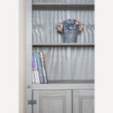 Ver imagem 5 de Estante de Madeira Maciça com 5 Nichos e 2 Portas Cinza Lavado