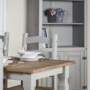 Ver imagem 4 de Estante de Madeira Maciça com 5 Nichos e 2 Portas Cinza Lavado