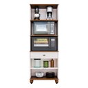 Ver imagem 3 de Torre Quente Retrô 3p 1g Off White-nogueira com 2 Nichos Cozinha