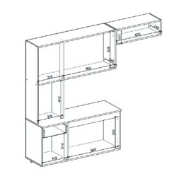 Armário de Cozinha Carol com 6 Portas e 1 Gaveta Aramóveis - 2