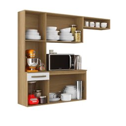 Armário de Cozinha Carol com 6 Portas e 1 Gaveta Aramóveis - 4