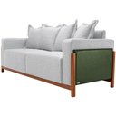 Ver imagem 6 de Sofá 03 Lugares para Sala de Estar 178 cm Khali B04 Linho Cinza Couríssimo Verde - Lyam Lyam Decor