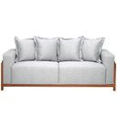 Ver imagem 4 de Sofá 03 Lugares para Sala de Estar 178 cm Khali B04 Linho Cinza Couríssimo Verde - Lyam Lyam Decor