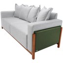 Ver imagem 5 de Sofá 03 Lugares para Sala de Estar 178 cm Khali B04 Linho Cinza Couríssimo Verde - Lyam Lyam Decor