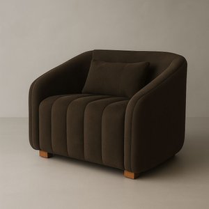 Poltrona Orgânica Lili Bouclé Premium - Marrom