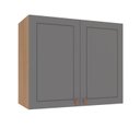 Ver imagem 2 de Armário Aéreo 2 Portas 80 cm Pérola Yescasa Cinza/Freijó