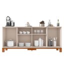 Ver imagem 6 de Buffet Aparador e Cristaleira com Led Lucca Off White/freijó C01 - Mpozenato