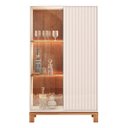 Ver mais imagens de Buffet Aparador e Cristaleira com Led Lucca Off White/freijó C01 - Mpozenato