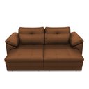 Ver imagem 6 de Sofá Retrátil Manual Sala de Estar Nolan Bipartido 215cm Conforto Premium em Couro Caramelo G58 - Gr