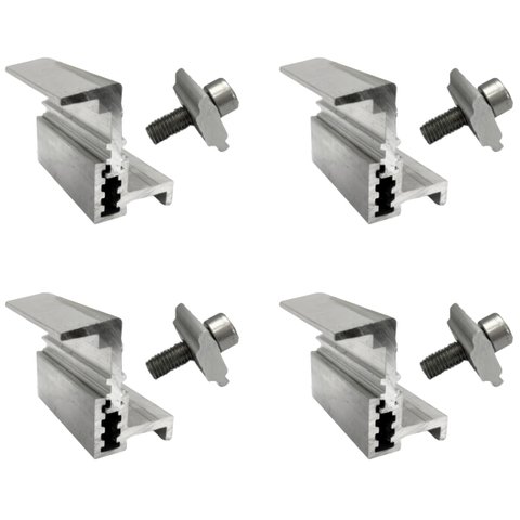 Fixador Grampo Final End Clamp Regulável Linha C Placa Painel Solar Alumínio e Inox | Perfil Master