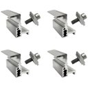 Ver imagem 1 de Fixador Grampo Final End Clamp Regulável Linha C Placa Painel Solar Alumínio e Inox | Perfil Master