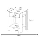 Ver imagem 5 de Mesa de Cabeceira 1 Gaveta AZ1016 Amêndoa/Branco - Tecno Mobili
