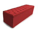 Ver imagem 3 de Kit Cabeceira com Baú Mirage Capitonê 90 cm Suede Marsala - Biselo's Decor