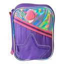 Ver imagem 6 de Estojo Escolar Brilhante Holográfico com Divisória Rosa