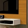 Painel para Tv até 43 Polegadas 1,20m com Nicho Fox New Edn Cedro Off White - 4