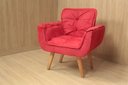 Ver imagem 1 de Poltrona Decorativa 1 Lugar Vermelho 503 Rebeca