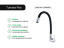 Ver imagem 4 de Torneira Dqi de Parede com Bica Flexível e Arejador para Cozinha Área de Serviço Lavabo