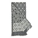 Ver imagem 2 de Manta Xale para Sofá Decorativa Luxo Dupla Face Jacquard 1,40x1,70m Ibiza Preto