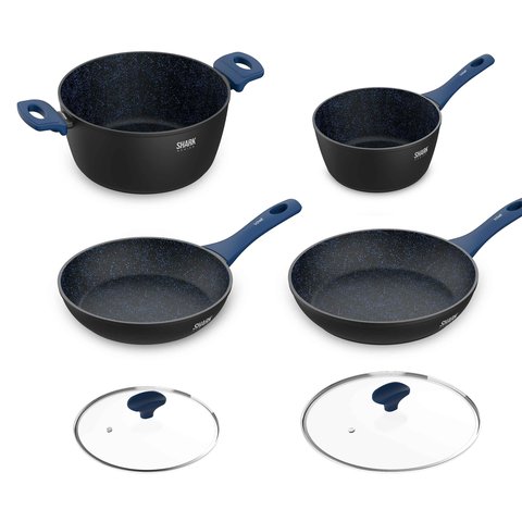 Super Combo Ichef Home Azul 4 Panelas e 2 Tampas | Azul