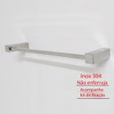 Ver imagem 2 de Porta Toalhas de Parede 70 Cms Quadrado Inox - Modelo Ilhéus