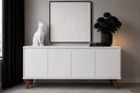 Ver imagem 3 de Buffet Aparador Alice com 4 Portas e Nichos 115cm Branco