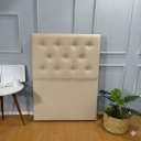 Ver imagem 3 de Cabeceira de Cama Box Solteiro - Duna Suede Bege