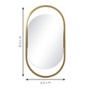 Ver imagem 3 de Espelho Decorativo Glam Dourado 80x43cm Oblongo