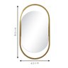 Espelho Decorativo Glam Dourado 80x43cm Oblongo - 4