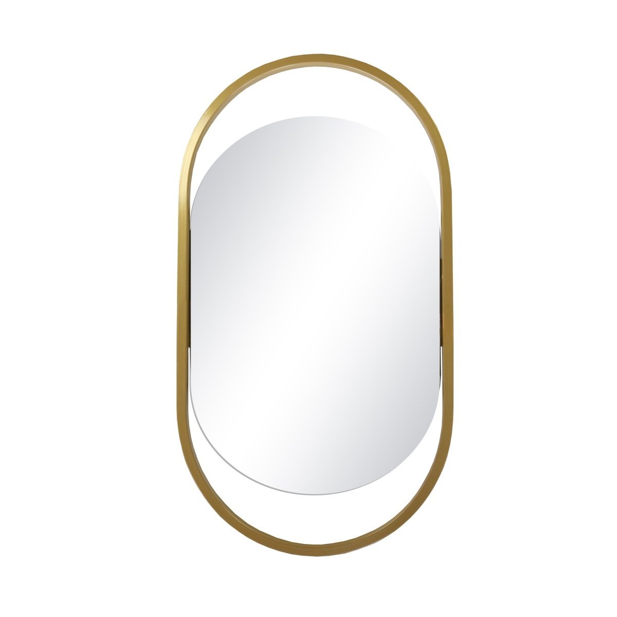 Espelho Decorativo Glam Dourado 80x43cm Oblongo - 1