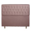 Ver imagem 2 de Cabeceira Cama Box Casal Jadi 140 Cm Suede Rose - MV Estofados Shop