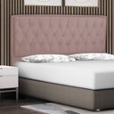 Ver imagem 1 de Cabeceira Cama Box Casal Jadi 140 Cm Suede Rose - MV Estofados Shop