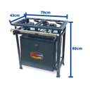 Ver imagem 5 de Fogão Industrial 2 Bocas 1QS 1QD Baixa Pressão P7 com Forno 66L de Piso
