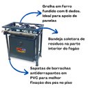 Ver imagem 4 de Fogão Industrial 2 Bocas 1QS 1QD Baixa Pressão P7 com Forno 66L de Piso