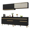 Ver imagem 2 de Armário De Cozinha Compacta 240cm Multimóveis Preto/dourado