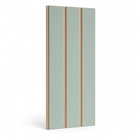 Painel Ripado MDF Autocolante 45x11 Revestimento Decorativo Parede Sala Quarto - Kit 30 Placas