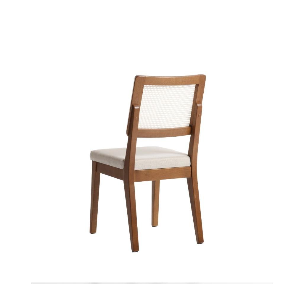 Cadeira com Palhinha Saga - Natural c/ Linho Cru - 4