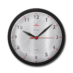 Relógio de Parede Omega 24cm Quartz Phr003 Diversos Modelos Preto Moderno