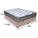 Ver imagem 6 de Cama Box Baú Bege e Colchão Iso Superpocket Molas Ensacadas Queen Ortobom